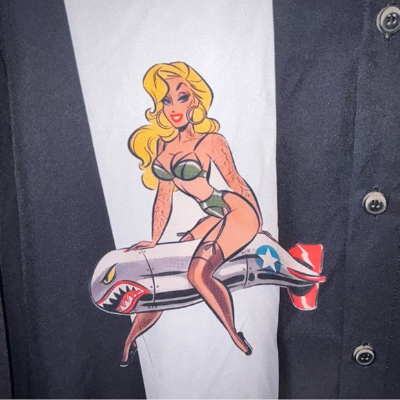 royaura hawaiian shirt PIN UP girl on A10 inspired bomb - Picture 4 of 4